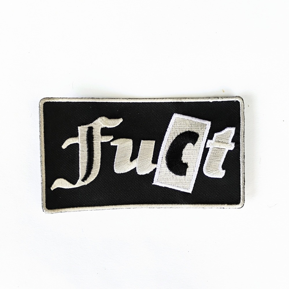 FUCT Streetwear Iron On Patch Vintage 1990's Woven Embroidery Skateboarding